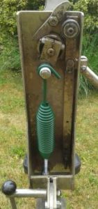 Swivel Hook & Bolt Clay Trap Spring fitted to a Flightmaster lever trap.