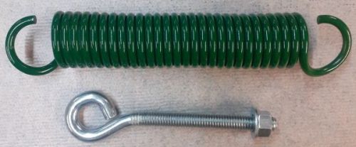 Small double hook spring and eye bolt.